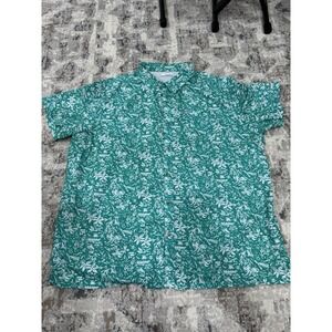 Columbia PFG Mens 4X/4TF Super Slack Tide Camp Shirt Vented Green Island/Fishing